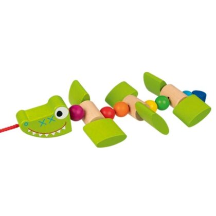 CROCODILE A TIRER EN BOIS GOKI