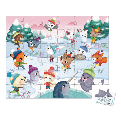 PUZZLE VALISETTE BOULE NEIGE 36 PIECES
