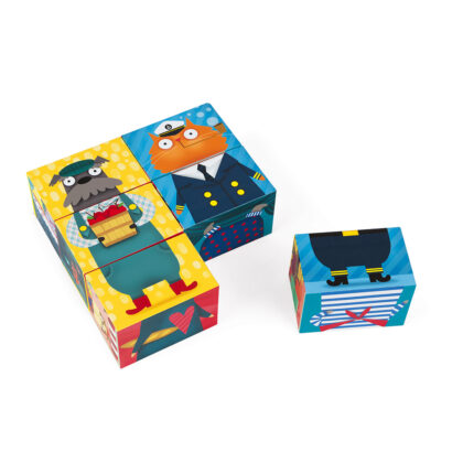 6 CUBES MIX ET MATCH CHIENS ET CHATS
