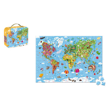 VALISETTE PUZZLE CARTE DU MONDE