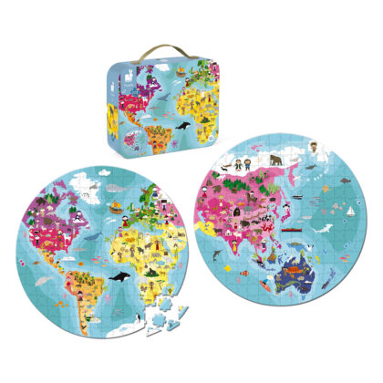 VALISE PUZZLE PLANETE BLEUE 208PCS