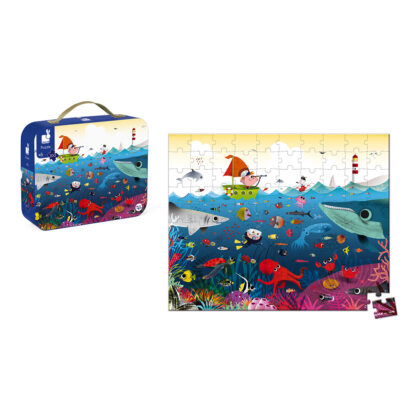 VALISE PUZZLE MONDE SOUS MARIN