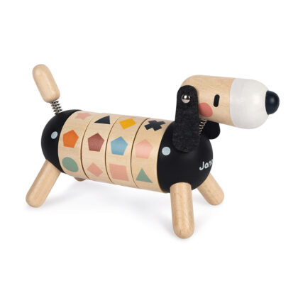 CHIEN DES FORMES ET COULEURS BOIS JANOD