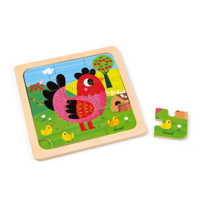 PUZZLE POULE VIOLETTE JANOD