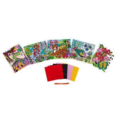 5 CARTES VELOURS A COLORIER JANOD