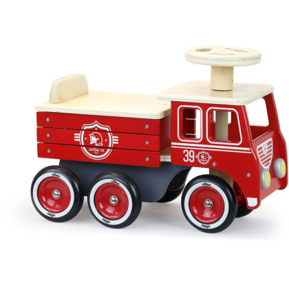 PORTEUR CAMION DE POMPIER BOIS VILAC
