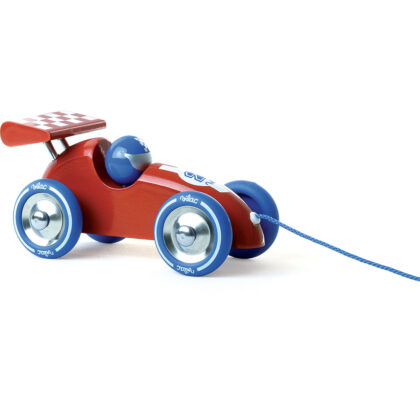 VOITURE DE COURSE A TRAINER ROUGE BLEUE