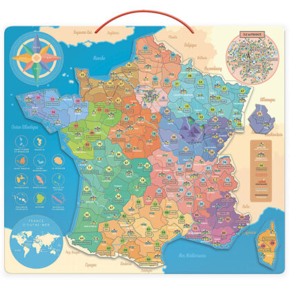 CARTE DE FRANCE EDUCATIVE EN BOIS VILAC