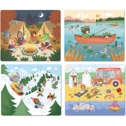 4 PUZZLES EVOLUTIFS EN BOIS LES VACANCES