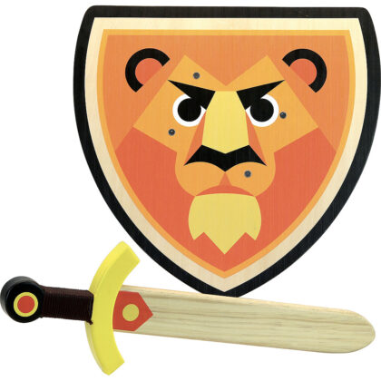 SET EPEE ET BOUCLIER EN BOIS LION VILAC