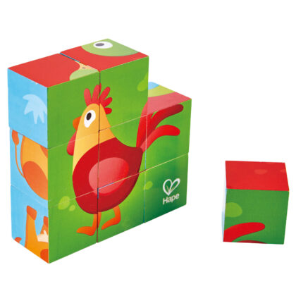 CUBES PUZZLE ANIMAUX DE LA FERME HAPE