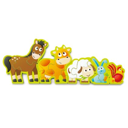 PUZZLE EN BOIS ANIMAUX ET CHIFFRES HAPE