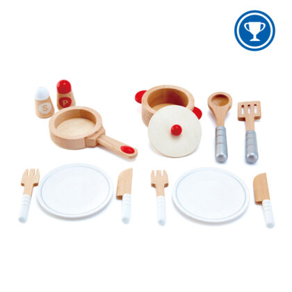 SET DE SERVICE BLANC EN BOIS HAPE