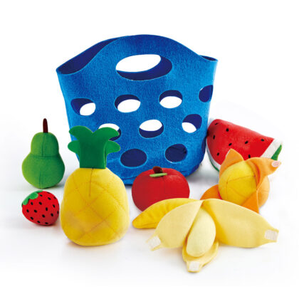 PANIER BLEU DE FRUITS EN TISSUS HAPE